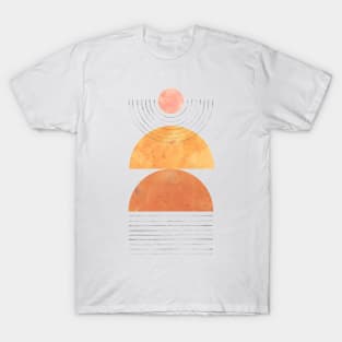 Abstract orange mid century modern T-Shirt